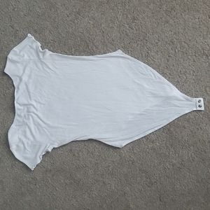Forever 21 White Ribbed bodysuit - S